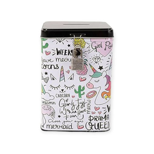 Picture of MONEY BOX WITH LOCK UNICORN